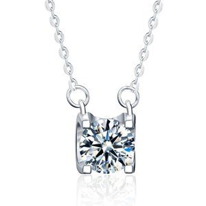 Certified 1ct. t.w. Moissanite Diamond Necklace NEW